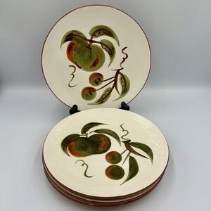 Set of 4 Stangl ORCHARD SONG Salad Plates 8" Hand Painted Vintage Mid Century
